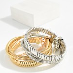 Wholesale layered Metal Coiled Bracelet D