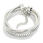 Wholesale layered Metal Coiled Bracelet D