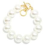 Wholesale chunky Acetate Bead Beaded Bracelet Toggle Clasp D