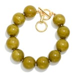 Wholesale chunky Acetate Bead Beaded Bracelet Toggle Clasp D