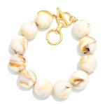 Wholesale chunky Acetate Bead Beaded Bracelet Toggle Clasp D