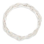 Wholesale set Five Twisted Rhinestone Bracelets D