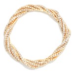 Wholesale set Five Twisted Rhinestone Bracelets D