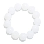 Wholesale marbled Acetate Bead Beaded Stretch Bracelet D