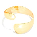Wholesale sculpted Wrap Cuff Bracelet polish band tapers overlaps fluid modern s