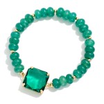 Wholesale beaded Crystal Stretch Bracelet strung faceted rondelle beads blended