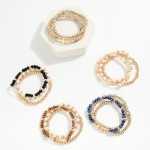 Wholesale sideways Cross Beaded Bracelet Set coordinated strands faceted glass b