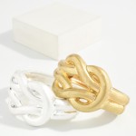Wholesale knot Hinged Bangle Bracelet sculptural knotted brushed band hinged ope
