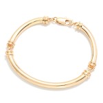 Wholesale polished Tube Hinged Bangle Bracelet smooth rounded profile ribbed acc