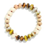 Wholesale faceted Crystal Rondelle Stretch Bracelet strung glass beads mixed iri