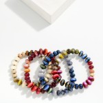 Wholesale faceted Crystal Rondelle Stretch Bracelet strung glass beads mixed iri