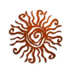 Wholesale wacky Sun Metal Wall Art Gauge Powder Steel Weather Proof Made USA Str