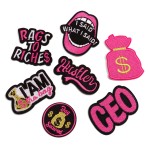 Wholesale embroidered Hustler Patch L Iron Sew Application