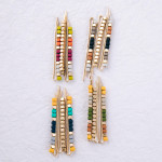 Wholesale hair pin set three hair pins color block beaded details