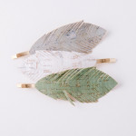 Wholesale feather inspired hair pin cork details