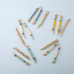 Wholesale hair pin set three hair pins color block beaded details