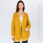 Wholesale do everything Love Brand Varsity Confetti Knit Cardigan Pockets One fi