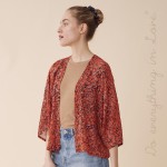 Wholesale do everything Love Brand Women s Lightweight Leopard Print Crop Kimono