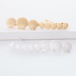 Wholesale worn Gold Seashell Hair Barrette Set pcs set