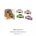 Wholesale acrylic Rectangle Hair Claw Clip Acrylic Long