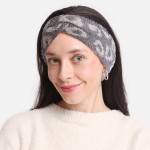 Wholesale super Soft Fuzzy Knit Leopard Print Headwrap Assorted Pack Assorted Co
