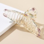 Wholesale resin Criss Cross Hair Claw Pressed Flowers Long