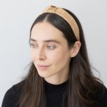 Metallic Woven Headband With Top Knot Detail 

- One Size Fits Most
- 100% Polyester 