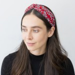 Paisley Print Knotted Headband With Metallic Threading Detail

- One Size