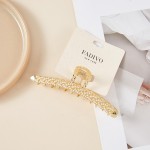 Wholesale gold Pearl Braided Metal Hairclip L