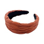 Wholesale gathered Puff Headband One Polyester