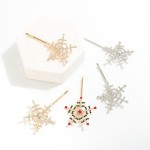 Wholesale rhinestone Snowflake Hair Pin L