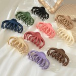 Wholesale large Wavy Solid Color Matte Hair Claw L