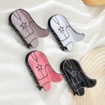 Wholesale solid Color Acrylic Cowboy Boot Hair Claw L