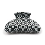 Wholesale black White Checkered Claw Hair Clip L