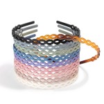 Wholesale braided Acrylic Headband One Fits Most Flexible Grips Hold Place Made