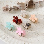Wholesale set Six Metal Claw Clip Flower Rhinestone Center L
