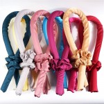 Wholesale satin Heatless Hair Curler Scrunchies Hair Clip