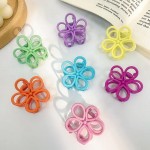 Wholesale metal Flower Outline Hair Claw W