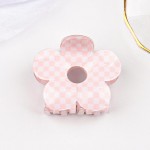 Wholesale checkerboard Acetate Flower Hair Clip W