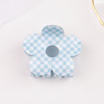Wholesale checkerboard Acetate Flower Hair Clip W