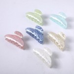 Wholesale solid Color Marbled Acetate Hair Clip W