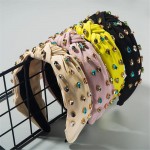 Wholesale rhinestone Studded Knotted Headband One Fits Most