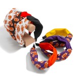 Football Printed Headband With Twist Knot Detail 

- One Size Fits Most 