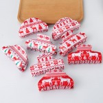 Wholesale christmas Printed Hair Claw Clips L