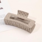 Wholesale matte Quilted Rectangle Hair Claw Clip L