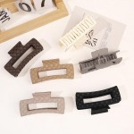 Wholesale matte Quilted Rectangle Hair Claw Clip L