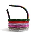 Wholesale thin Rhinestone Studded Headband One Fits Most