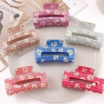 Wholesale glitter Acetate Claw Hair Clip Flower Accents L