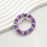 Americana Spiral Hair Tie

- Approximately 1.5" D