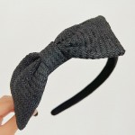 Woven Straw Headband With Top Bow Detail

- One Size Fits Most